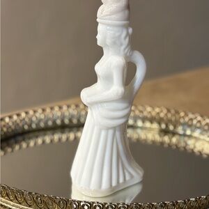 Vintage Avon Victorian Lady milk glass bottle